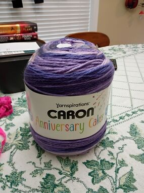 Caron anniversary cake Yarnspirations yarn grape 35.3 oz rare